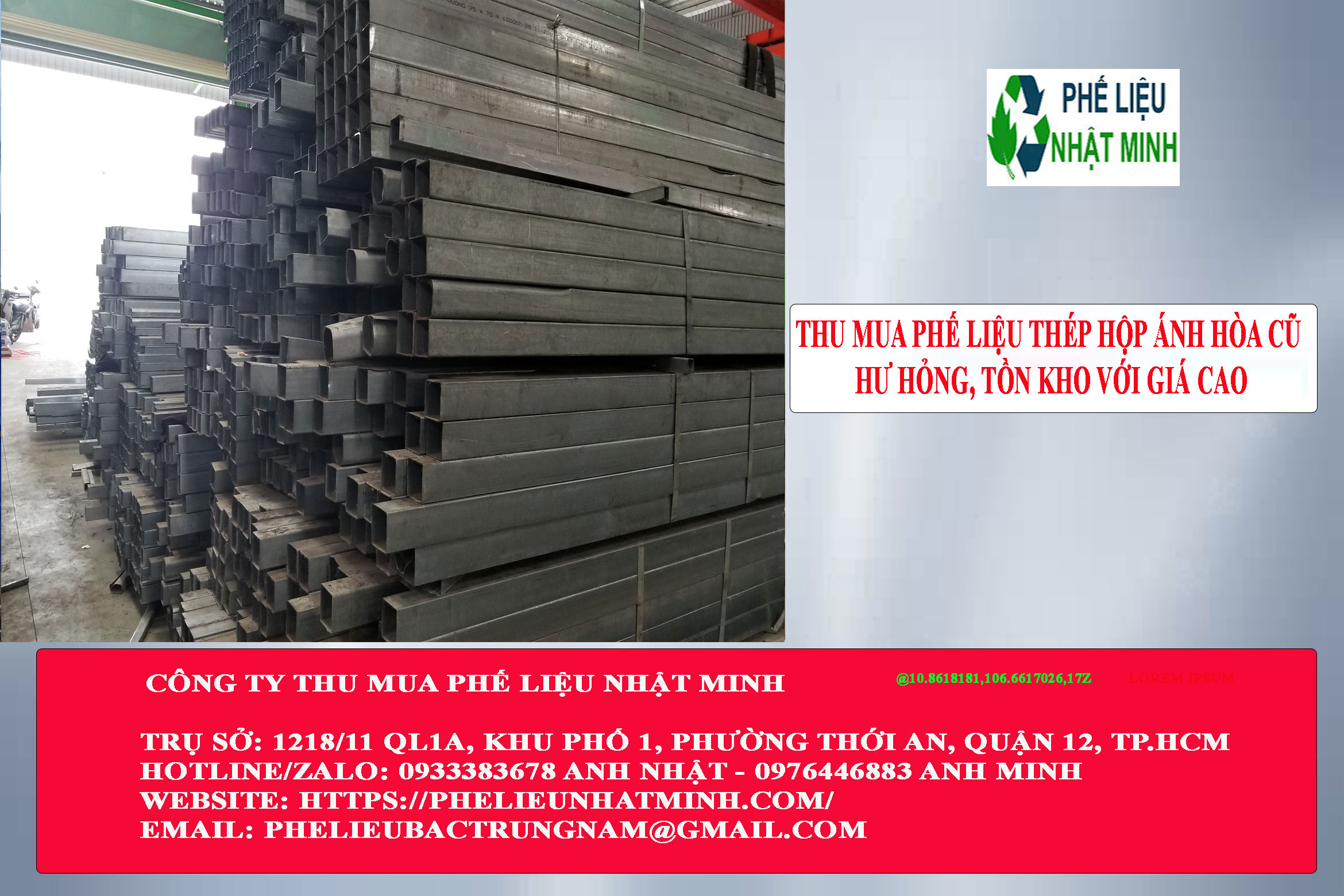 Thu mua phế liệu Thép hộp Ánh Hòa cũ hư hỏng, tồn kho với giá cao