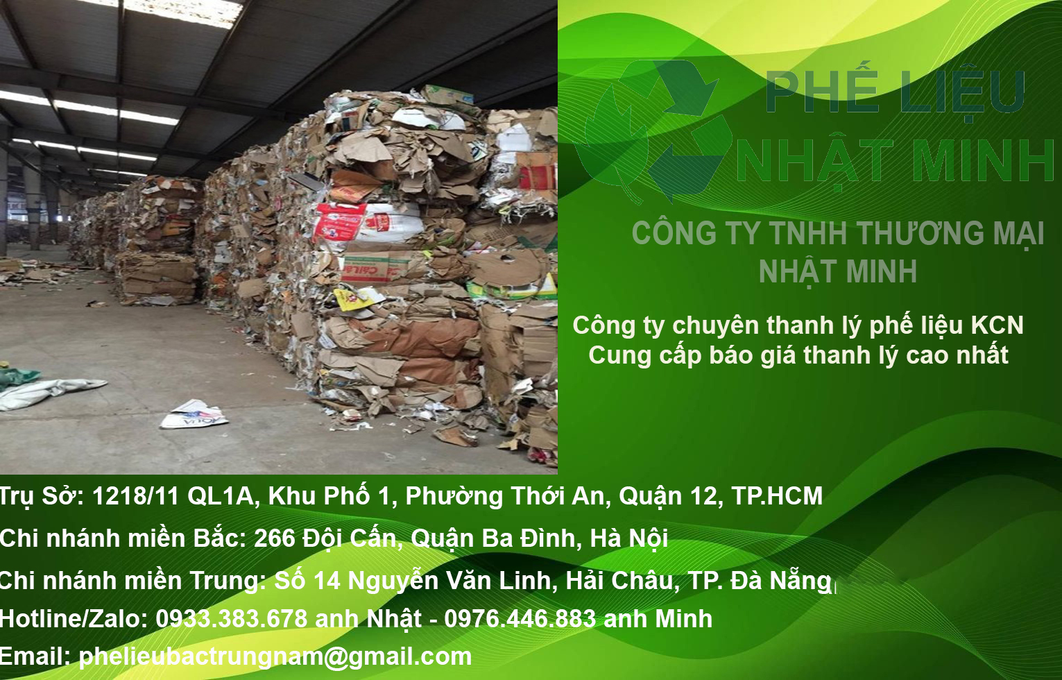 Đại lý thu mua phế liệu khu công nghiệp Đức Hòa III – Việt Hóa