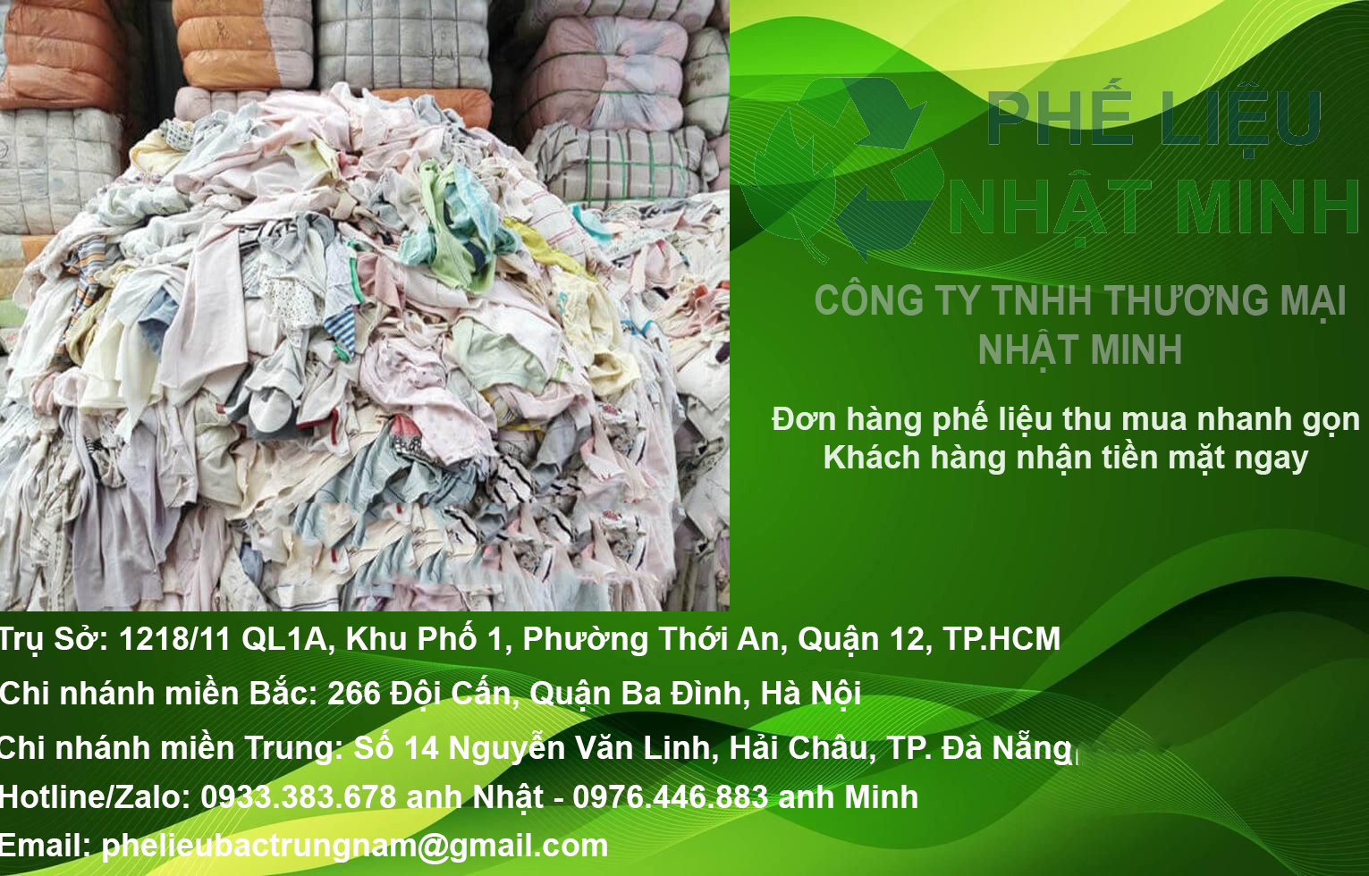 Cơ sở thu mua phế liệu sắt, đồng, nhôm, inox, nhựa KCN Lộc An – Bình Sơn