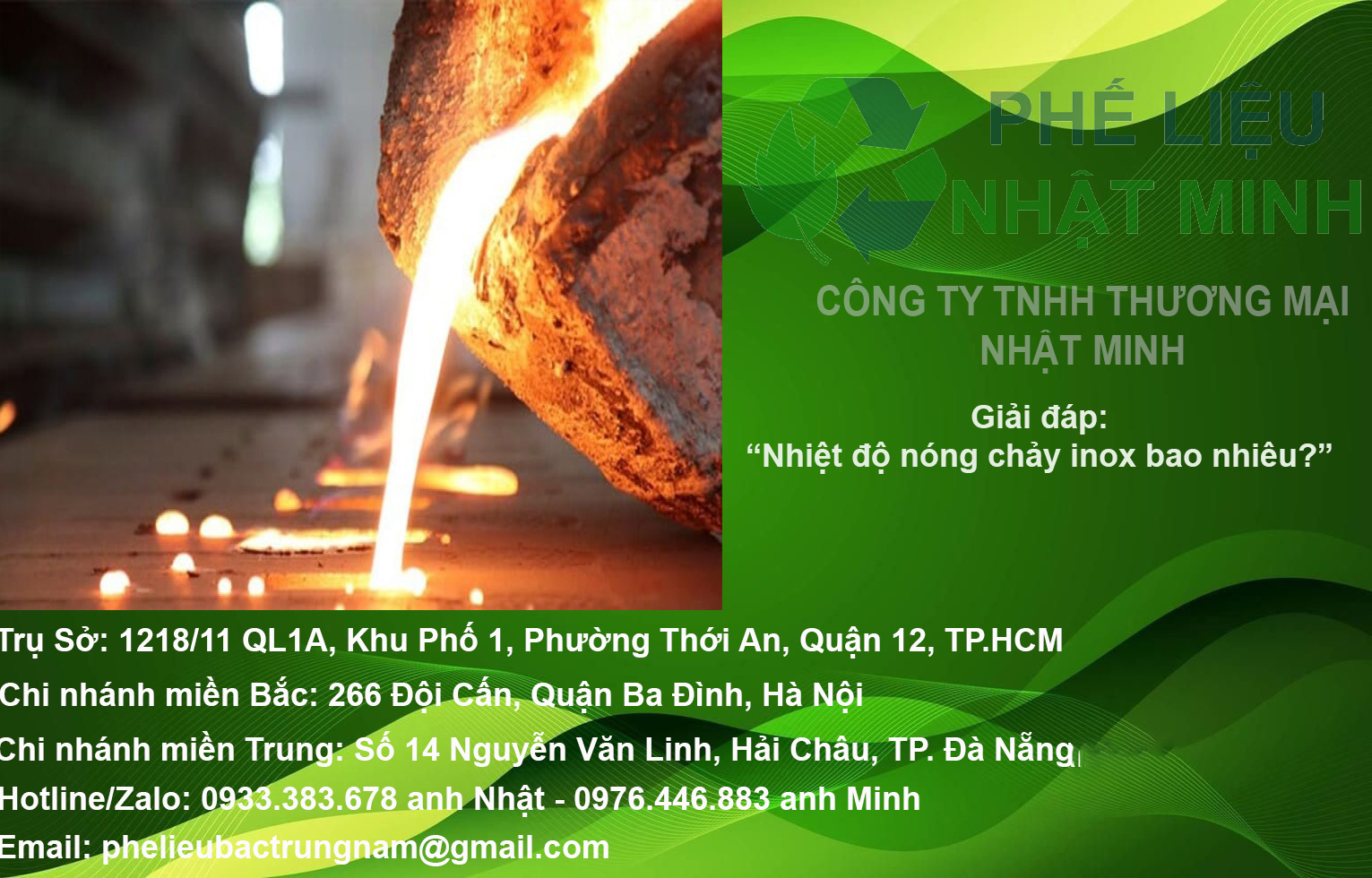 Nhiet Do Nong Chay Thep Khong Gi