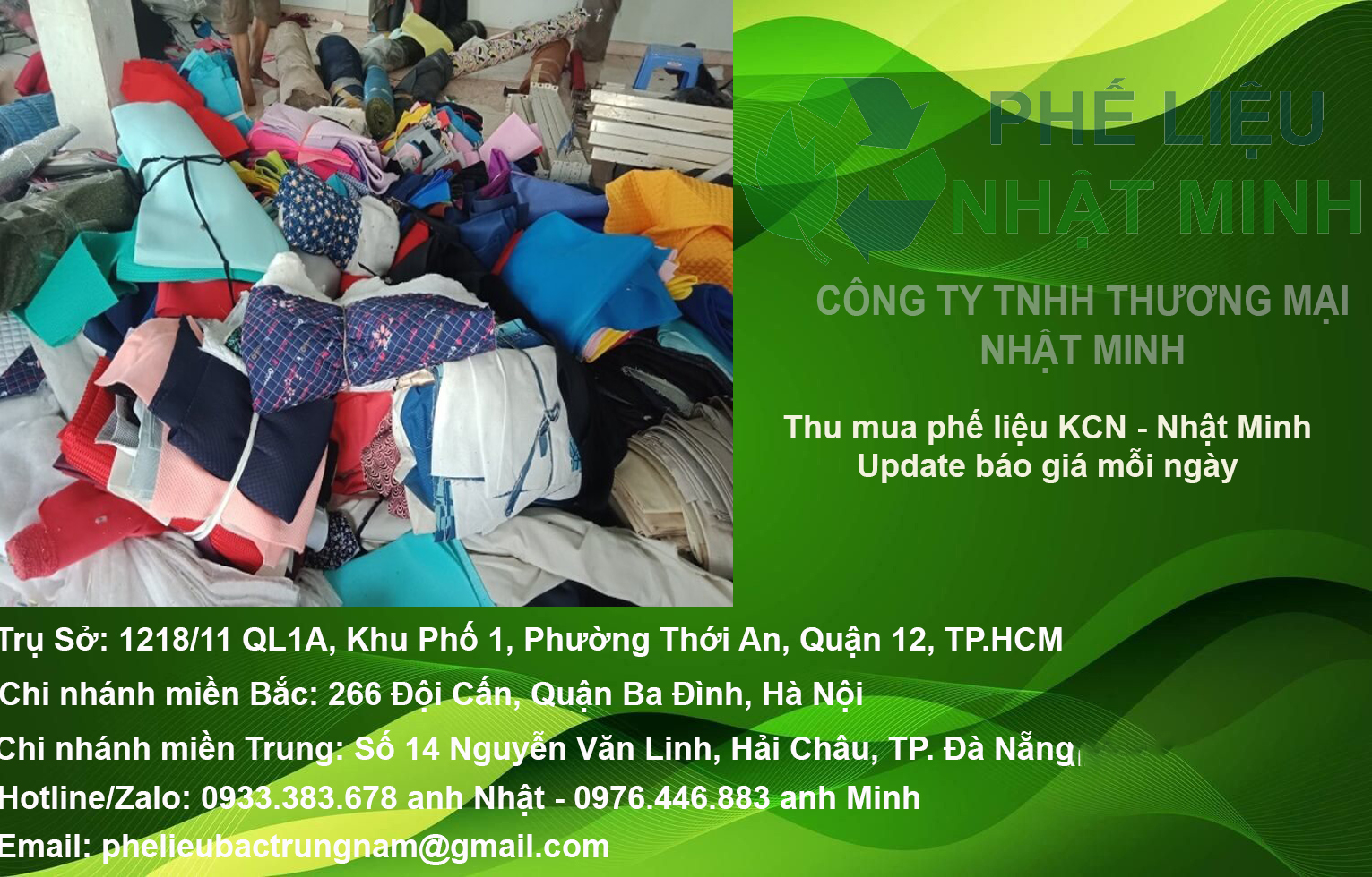 Thu mua phế liệu đồng, nhôm, sắt, inox khu công nghiệp Nam Thuận ( Đại Lộc )